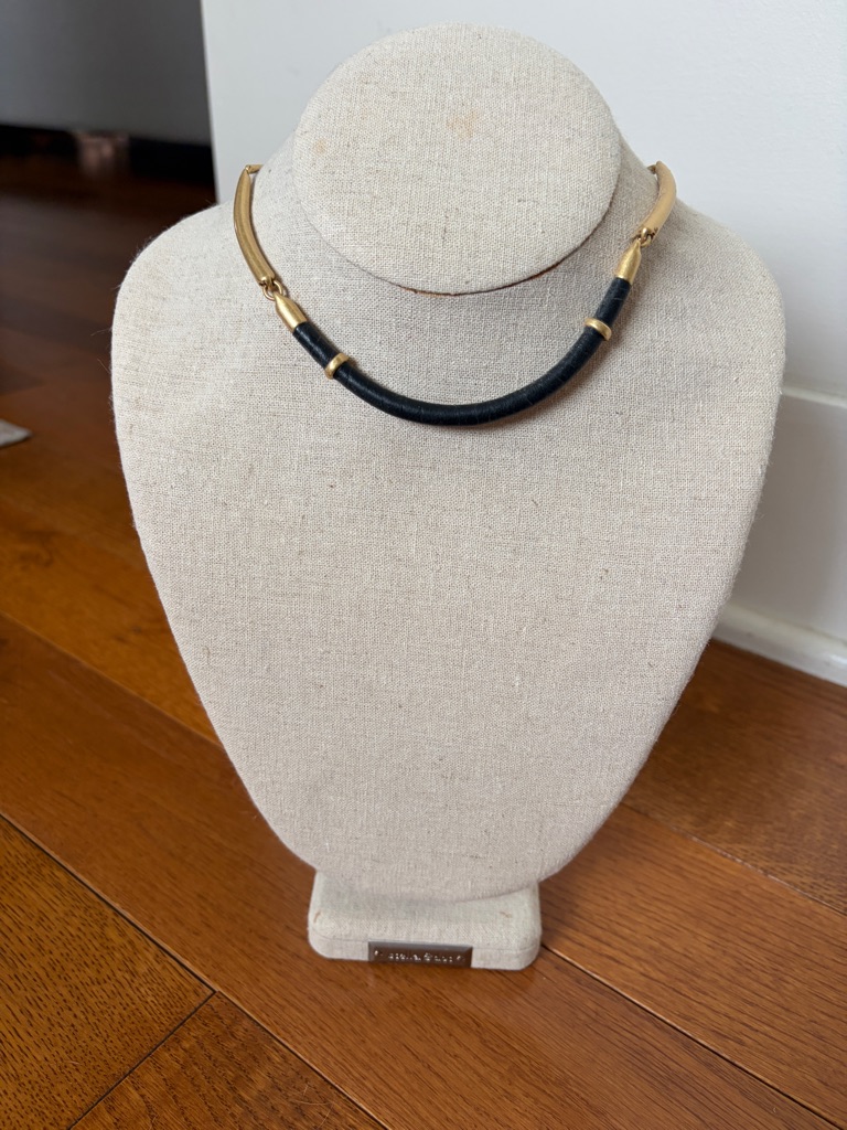Stella Dot Gold And Black Collar Necklace - Women Jewelry 15$